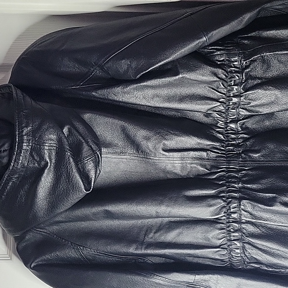 RAFFAELLO ROSSI Black Leather Jacket - Picture 3 of 3